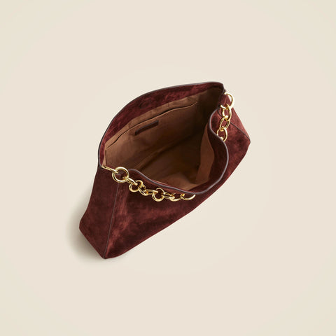 Berkeley chainlink shoulder bag in suede