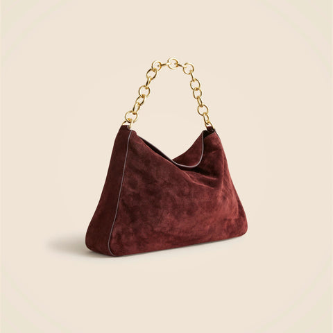 Berkeley chainlink shoulder bag in suede