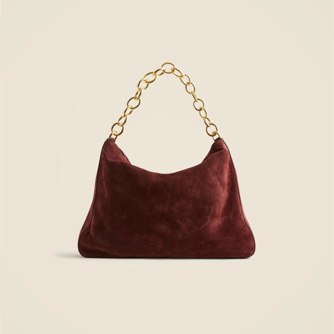 Berkeley chainlink shoulder bag in suede