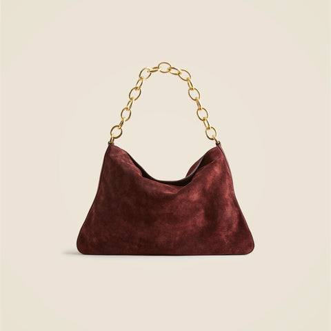 Berkeley chainlink shoulder bag in suede