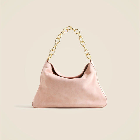 Berkeley chainlink shoulder bag in suede