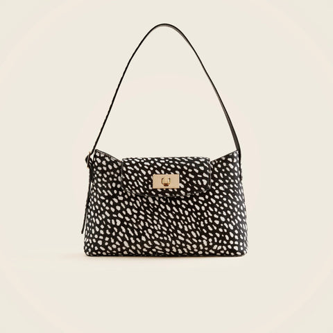 Edie shoulder bag in printed calf hair