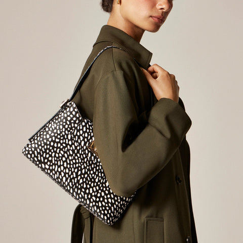Edie shoulder bag in printed calf hair