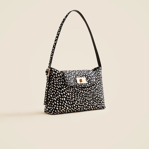 Edie shoulder bag in printed calf hair