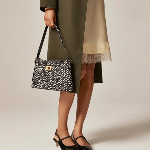 Edie shoulder bag in printed calf hair