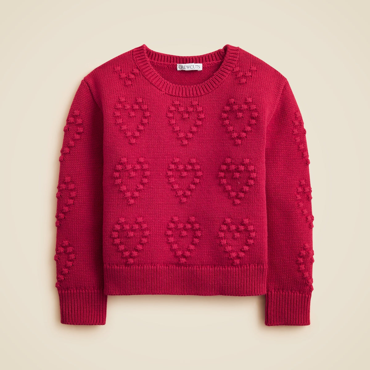 Girls' heart-bobble sweater
