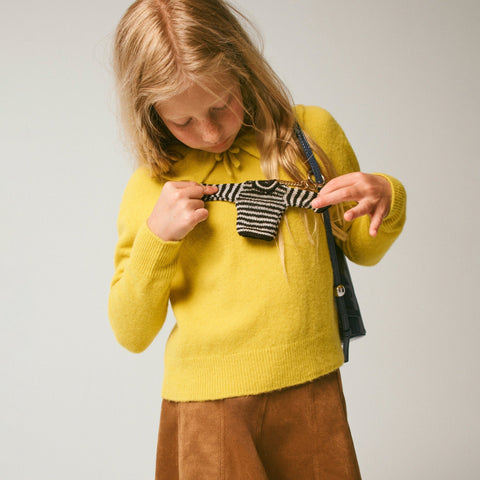 Girls' collared sweater in Supersoft yarn