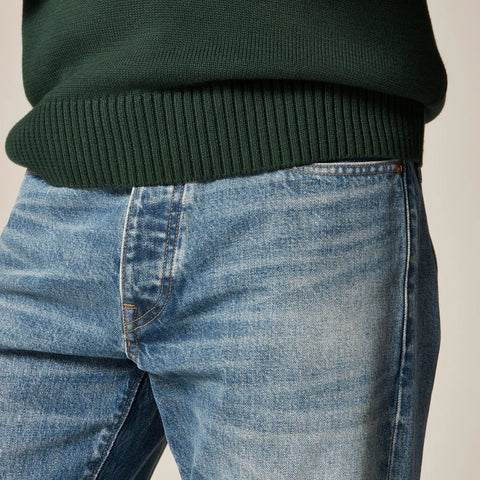 Classic jean in vintage medium wash Japanese selvedge denim