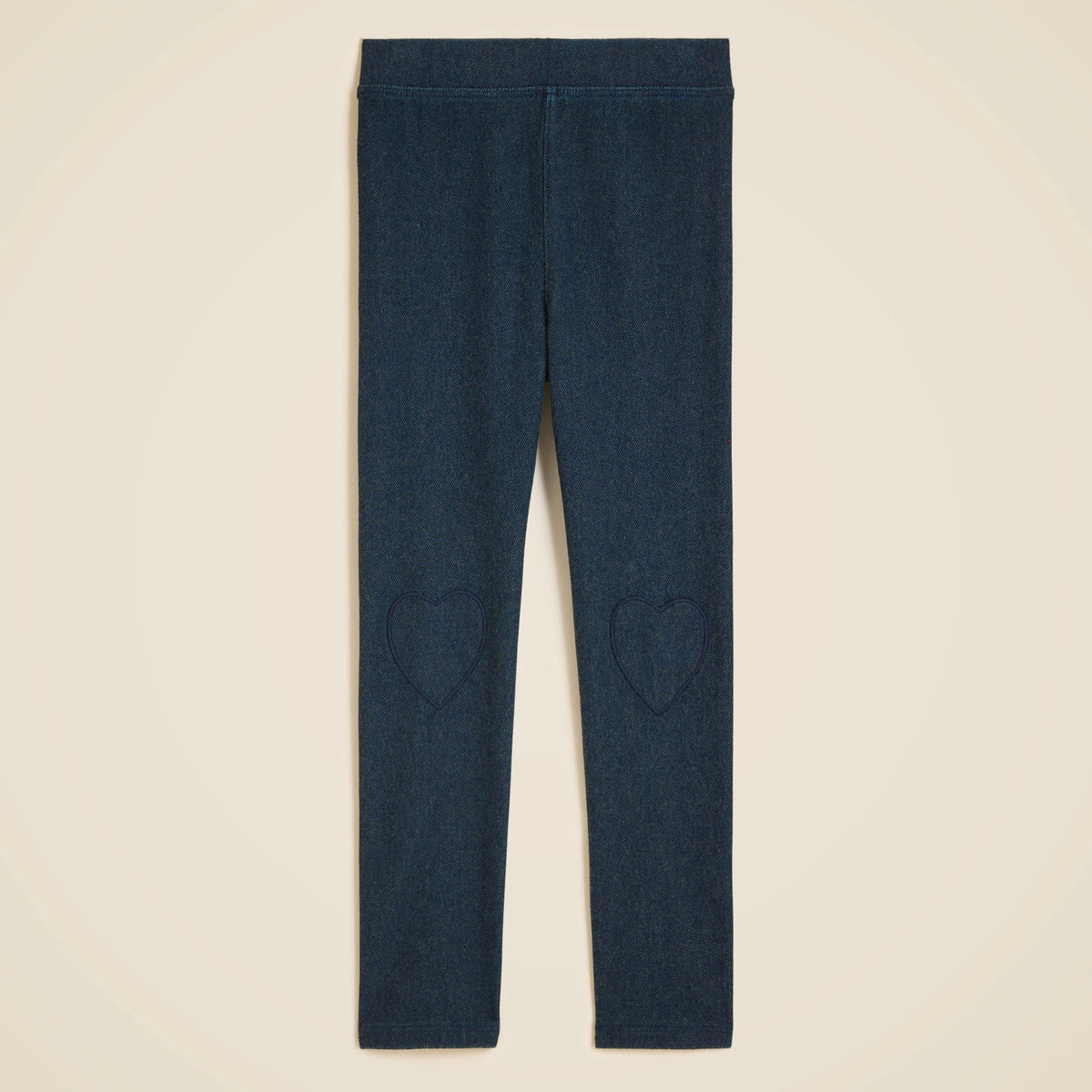 Girls' heart-patch jeggings