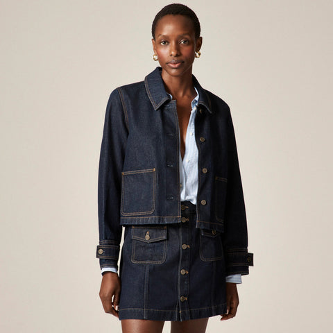Cropped Barn Jacket™ in denim