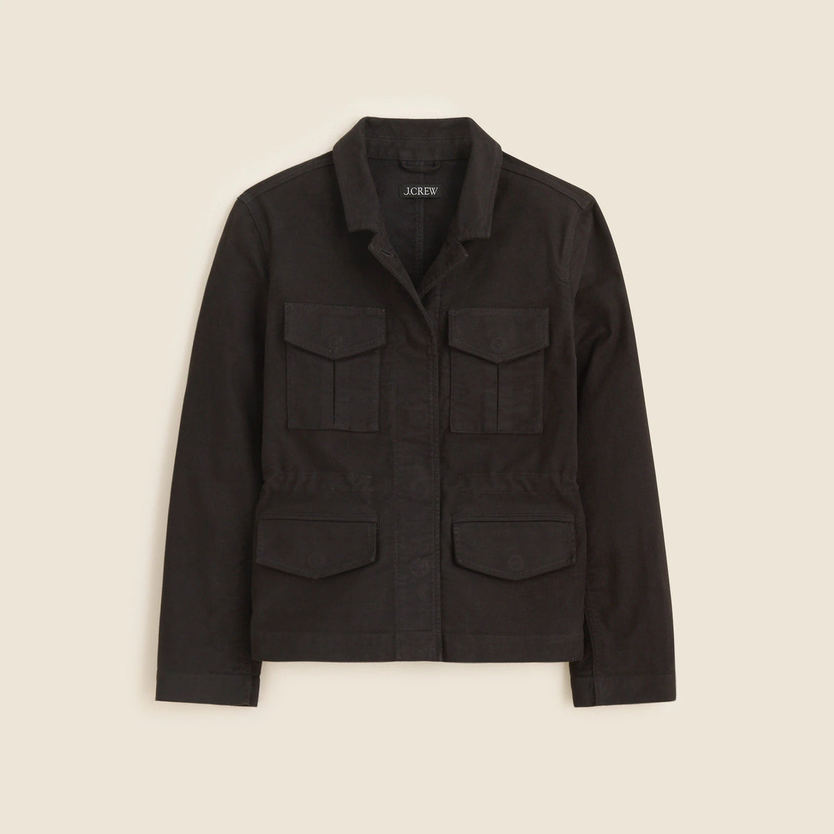 Utility chore jacket in brushed chino