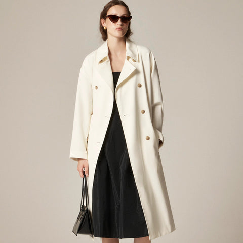 Trench coat in wool blend