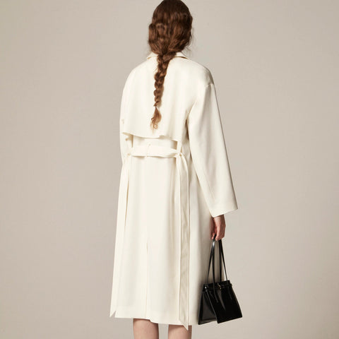 Trench coat in wool blend