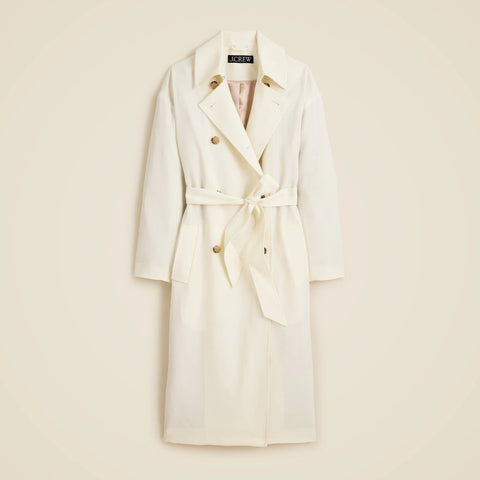 Trench coat in wool blend