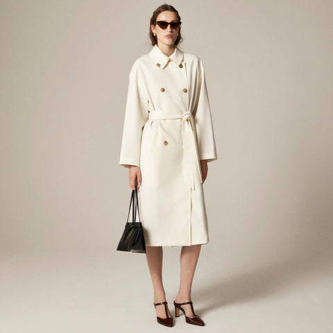 Trench coat in wool blend