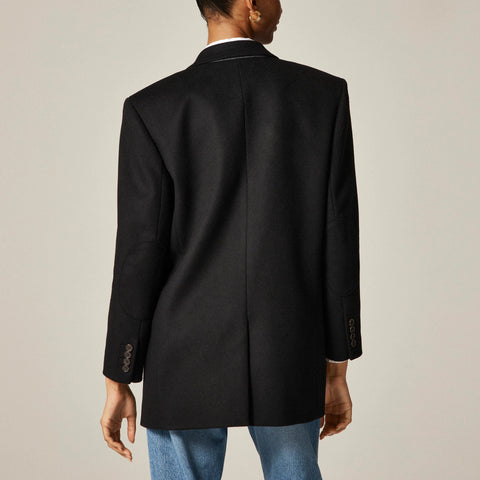 Gamine blazer-coat in wool blend