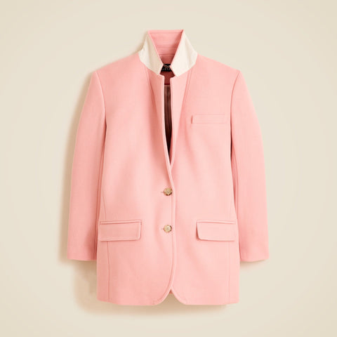 Gamine blazer-coat in wool blend