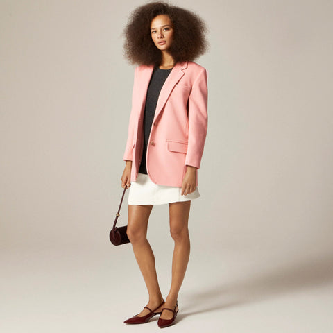 Gamine blazer-coat in wool blend