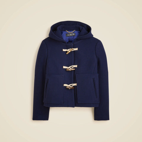 Short duffle coat in Italian stadium-cloth