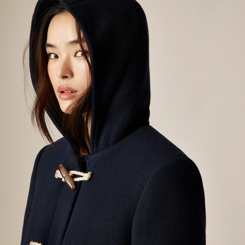 Short duffle coat in Italian stadium-cloth