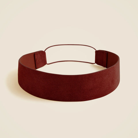 Suede and elastic headband