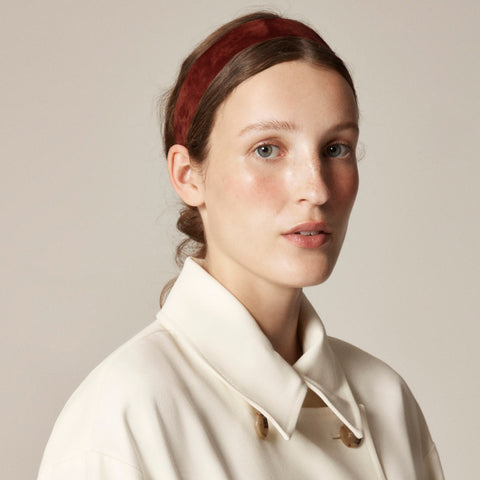 Suede and elastic headband