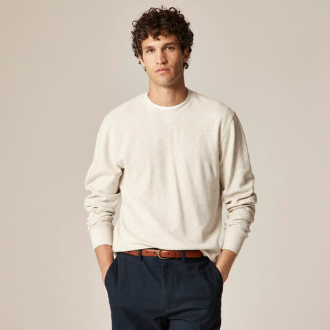 Jacquard rib-knit crewneck