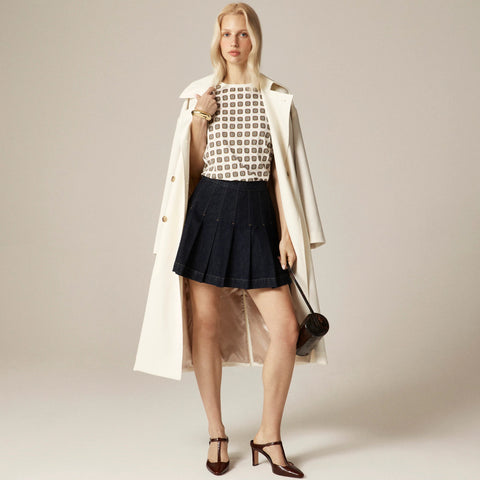 Tissue jersey short-sleeve graphic T-shirt in foulard print