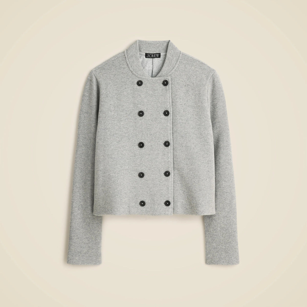 Double-breasted jacket in knit wool blend