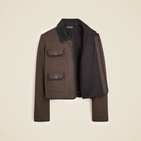 Knit jacket in wool blend