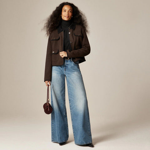 Knit jacket in wool blend