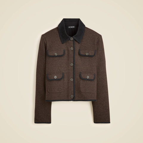 Knit jacket in wool blend