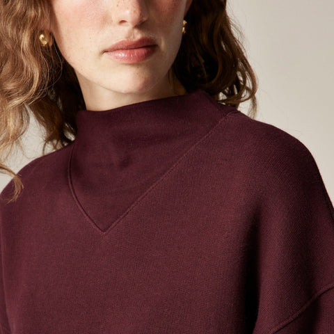 Heritage terry mockneck sweatshirt