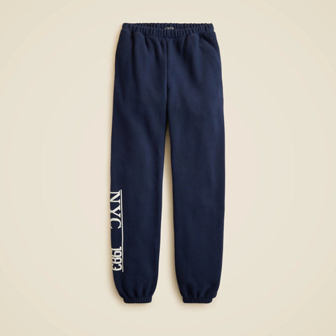 Relaxed-fit "NYC 1983" graphic jogger pant in heritage terry