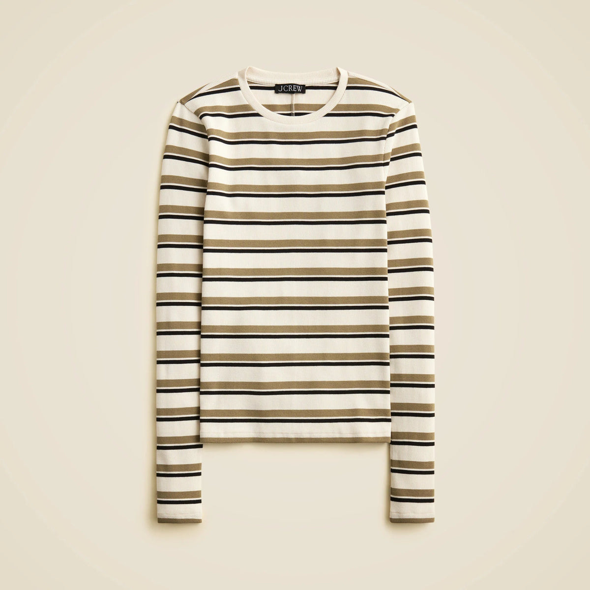 Perfect rib long-sleeve T-shirt in stripe
