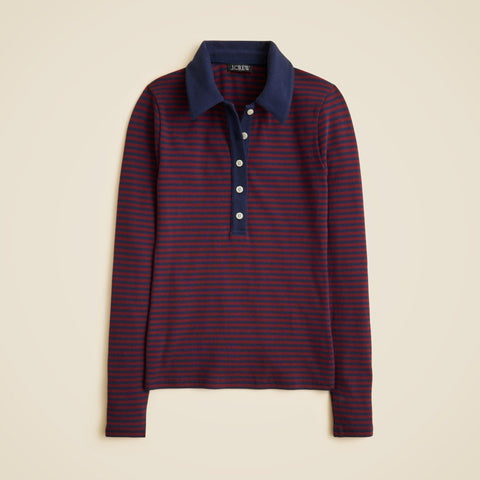 Perfect rib polo shirt in stripe
