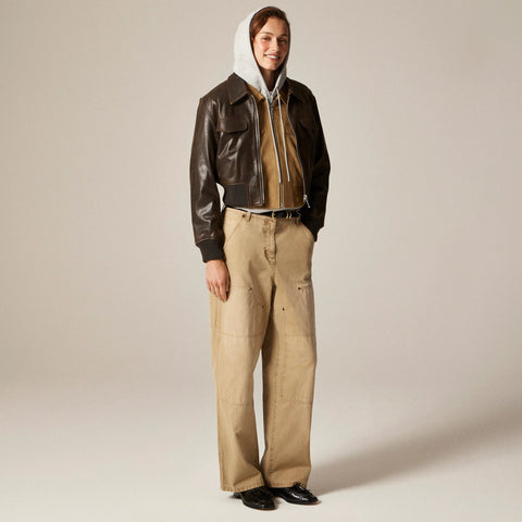 Scuba-knit full-zip hoodie