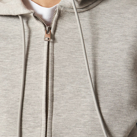 Scuba-knit full-zip hoodie
