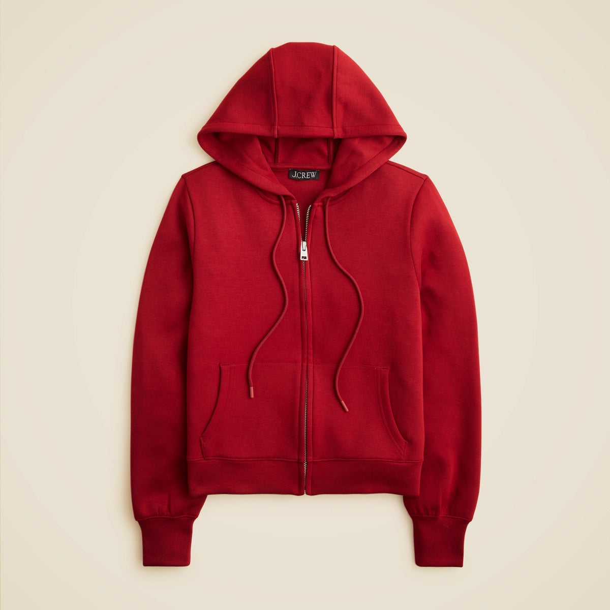 Scuba-knit full-zip hoodie