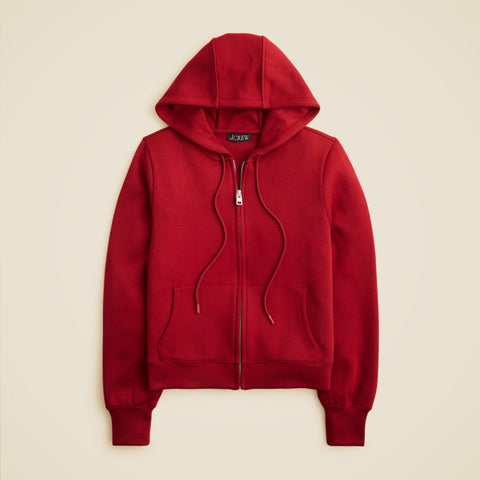 Scuba-knit full-zip hoodie