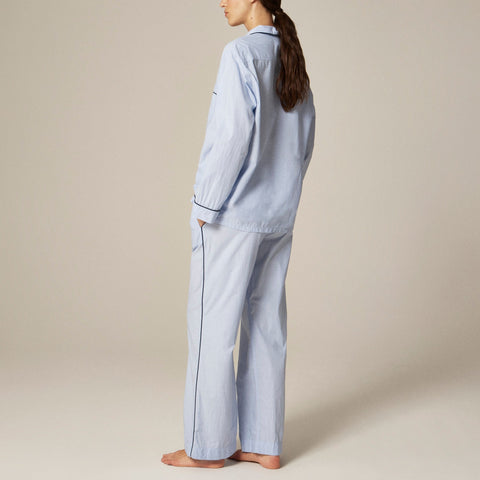Classic pajama pant set in end-on-end cotton