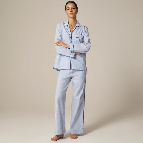 Classic pajama pant set in end-on-end cotton