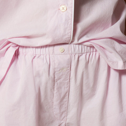 Pajama short set in end-on-end cotton