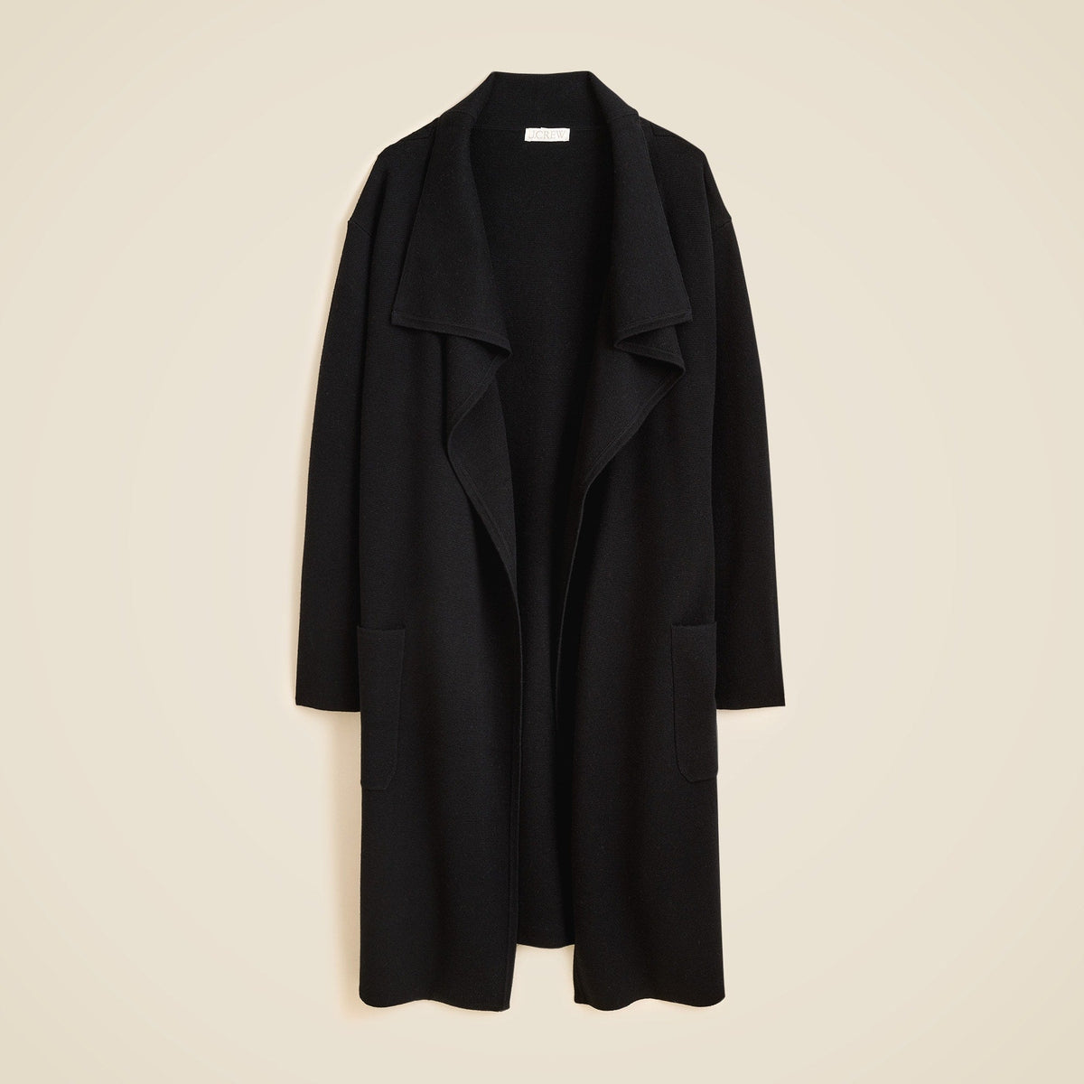 Shawl-collar sweater blazer