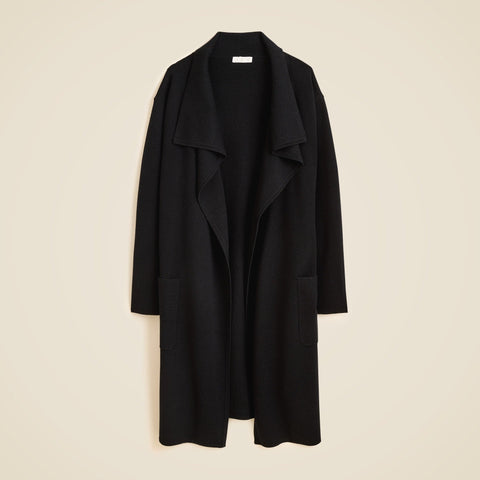 Shawl-collar sweater blazer