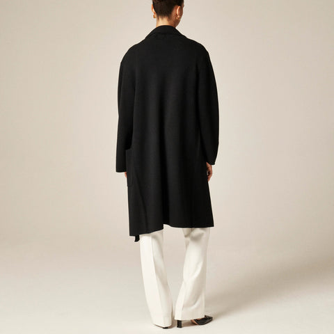 Shawl-collar sweater blazer