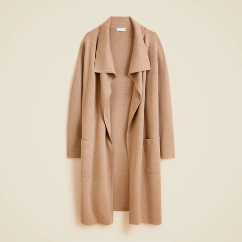 Shawl-collar sweater blazer