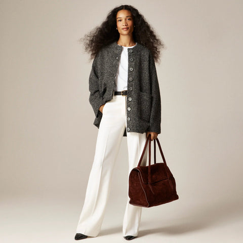 Relaxed milano-stitch cardigan