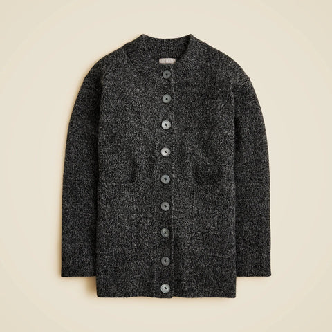 Relaxed milano-stitch cardigan