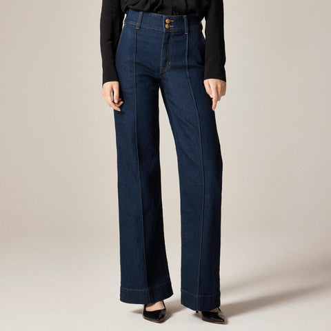 Denim trouser jean with stacked buttons